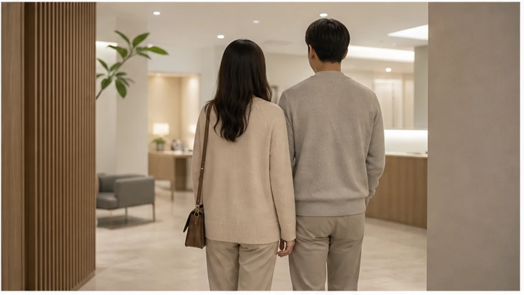 렌즈삽입술 검사 상담을 위해 병원에 방문하는 내원자