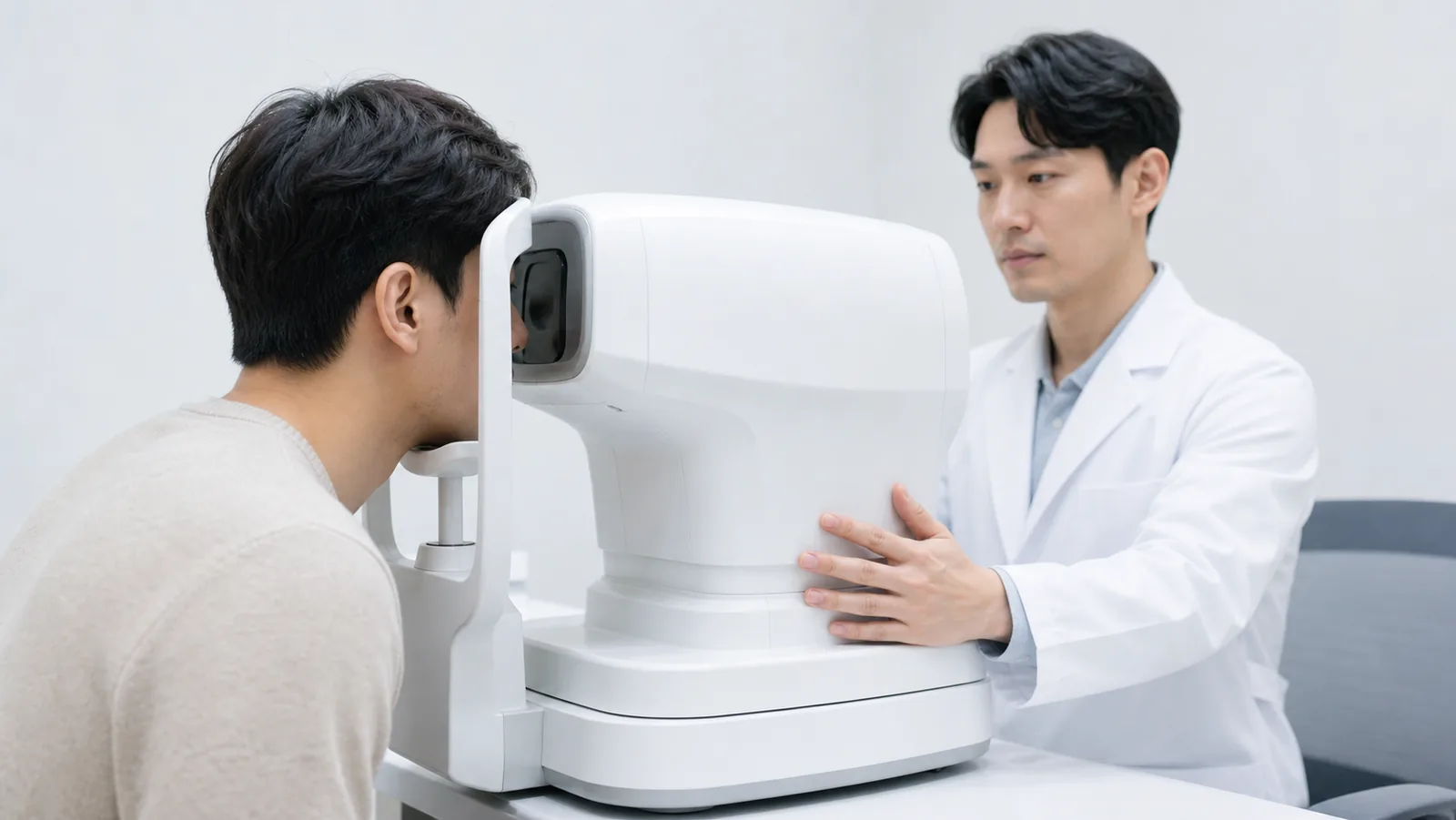 다시 한번 검사로 현재 상태를 확인하는 장면