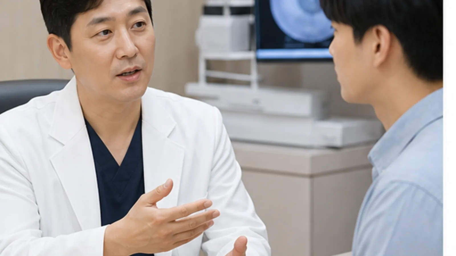 상담실에서 포함 항목을 묻는 내원자